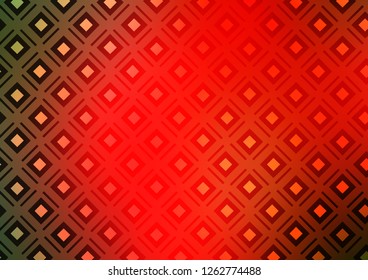 Light Green, Red vector background with lines, rhombuses. Shining colorful illustration with lines, rectangles. Pattern for ads, posters, banners.