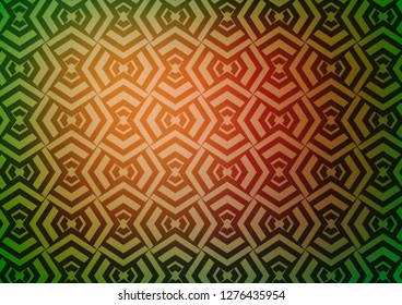 Light Green, Red vector background with straight lines. Shining colored illustration with narrow lines. Best design for your ad, poster, banner.