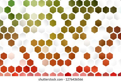 Light Green, Red vector background with hexagons. White background with colorful hexagons. Beautiful design for your business advert.