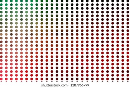 Light Green, Red vector background with bubbles. Illustration with set of shining colorful abstract circles. Pattern for beautiful websites.