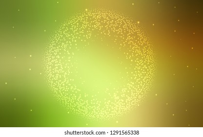 Light Green, Red vector background with astronomical stars. Space stars on blurred abstract background with gradient. Pattern for astrology websites.