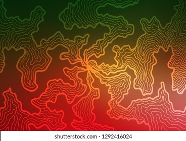 Light Green, Red vector background with liquid shapes. Brand new colored illustration in marble style with gradient. Textured wave pattern for backgrounds.