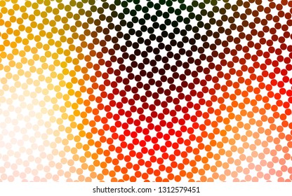 Light Green, Red vector background with bubbles. Blurred bubbles on abstract background with colorful gradient. Design for business adverts.