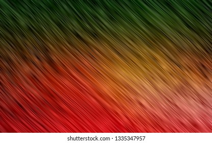 Light Green, Red vector background with bent ribbons. Colorful abstract illustration with gradient lines. Brand new design for your ads, poster, banner.