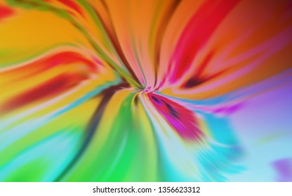 Light Green, Red vector background with bent lines. Colorful geometric sample with gradient lines.  A completely new template for your design.