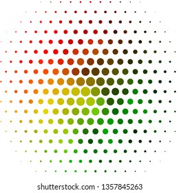 Light Green, Red vector background with circles. Illustration with set of shining colorful abstract spheres. Design for your commercials.