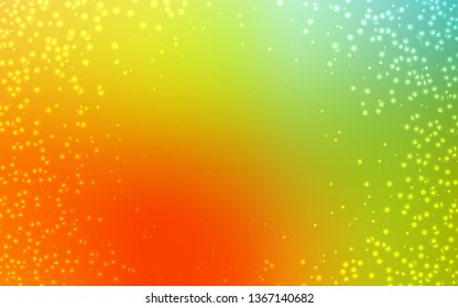 Light Green, Red vector background with galaxy stars. Modern abstract illustration with Big Dipper stars. Template for cosmic backgrounds.