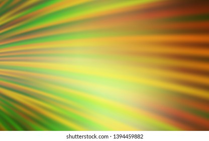 Light Green, Red vector background with wry lines. A shining illustration, which consists of curved lines. New composition for your brand book.