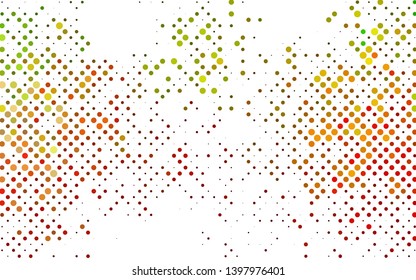 Light Green, Red vector background with bubbles. Glitter abstract illustration with blurred drops of rain. Design for business adverts.