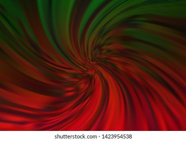 Light Green, Red vector background with bubble shapes. Creative geometric illustration in marble style with gradient. Brand new design for your ads, poster, banner.