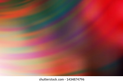 Light Green, Red vector background with bent lines. Shining colorful illustration in simple style. Template for cell phone screens.