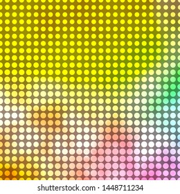 Light Green, Red vector background with circles. Colorful illustration with gradient dots in nature style. New template for your brand book.