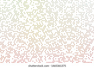 Light Green, Red vector background with bubbles. Beautiful colored illustration with blurred circles in nature style. Design for business adverts.