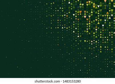 Light Green, Red vector background with triangles. Decorative design in abstract style with triangles. Template for wallpapers.