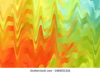 Light Green, Red vector background with curved lines. Geometric illustration in abstract style with gradient.  Abstract style for your business design.