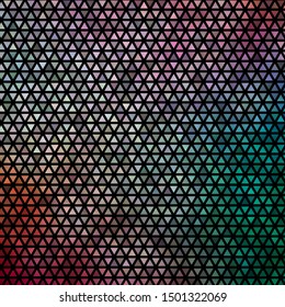 Light Green, Red vector background with triangles. Illustration with set of colorful triangles. Pattern for commercials.