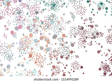 Light Green, Red vector background with abstract shapes. Simple colorful illustration with abstract gradient shapes. Background for a cell phone.