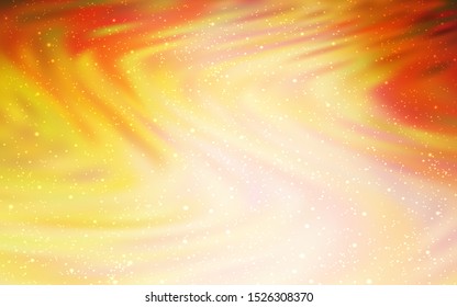 Light Green, Red vector background with astronomical stars. Shining colored illustration with bright astronomical stars. Pattern for astronomy websites.