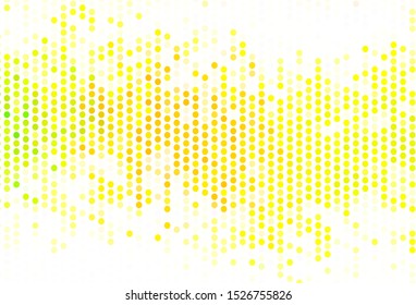 Light Green, Red vector background with spots. Blurred bubbles on abstract background with colorful gradient. New template for your brand book.