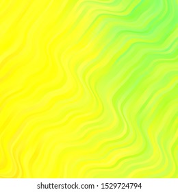 Light Green, Red vector background with bent lines. Abstract illustration with bandy gradient lines. Pattern for ads, commercials.