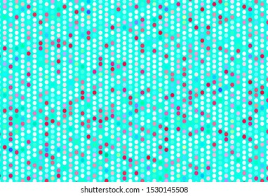 Light Green, Red vector background with spots. Glitter abstract illustration with blurred drops of rain. Design for poster, banner of websites.