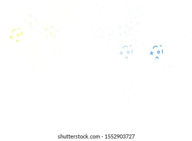 Light Green, Red vector background with arithmetic signs. Shining colorful illustration with isolated Digit signs. Pattern for ad, booklets, leaflets of education.
