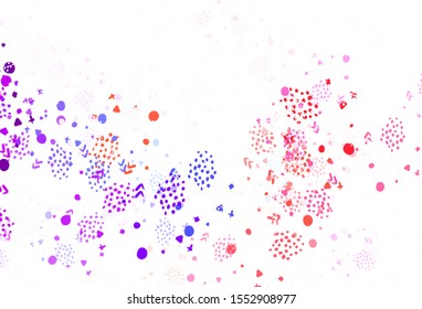 Light Green, Red vector background with abstract shapes. Modern abstract illustration with colorful random forms. Best smart design for your business.