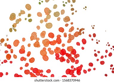 Light Green, Red vector background with bent ribbons. Geometric illustration in marble style with gradient.  A new texture for your  ad, booklets, leaflets.