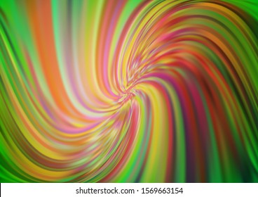 Light Green, Red vector background with curved circles. A completely new color illustration in marble style. Marble style for your business design.