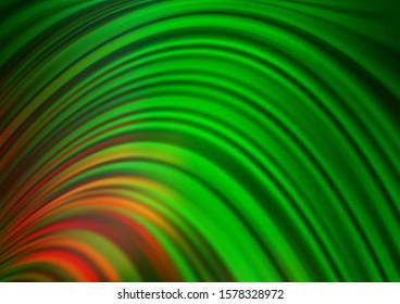Light Green, Red vector background with curved circles. Geometric illustration in marble style with gradient.  Marble design for your web site.