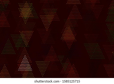 Light Green, Red vector background with polygonal style with circles. Circles, lines on abstract background with colorful gradient. Pattern for websites.