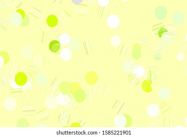 Light Green, Red vector background with spots. Illustration with set of shining colorful abstract circles. Design for poster, banner of websites.