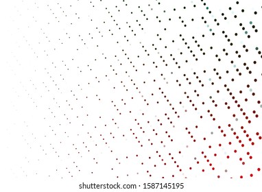Light Green, Red vector background with bubbles. Illustration with set of shining colorful abstract circles. Pattern for ads, leaflets.