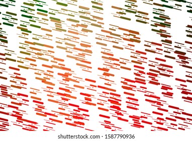 Light Green, Red vector background with straight lines. Glitter abstract illustration with colored sticks. Backdrop for TV commercials.