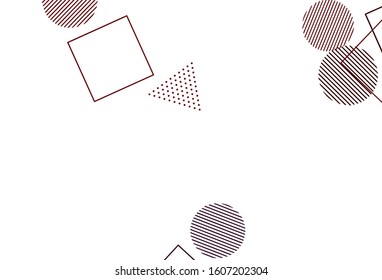 Light Green, Red vector background with triangles, circles, cubes. Illustration with colorful circles, triangles, rectangles. Pattern for websites.