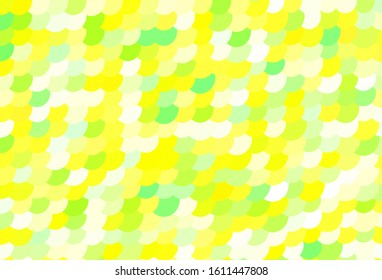 Light Green, Red vector background with spots. Glitter abstract illustration with blurred drops of rain. Design for poster, banner of websites.