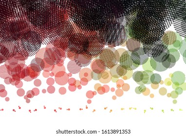 Light Green, Red vector background with bubbles. Illustration with set of shining colorful abstract circles. Design for poster, banner of websites.