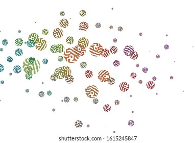 Light Green, Red vector background with abstract shapes. Illustration with colorful gradient shapes in abstract style. Background for a cell phone.