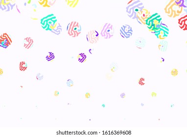Light Green, Red vector background with bubbles. Modern abstract illustration with colorful water drops. Pattern for textures of wallpapers.