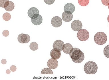 Light Green, Red vector background with spots. Blurred decorative design in abstract style with bubbles. New template for your brand book.