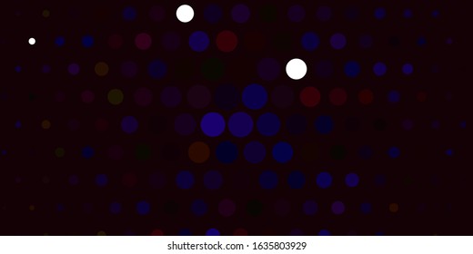 Light Green, Red vector background with spots. Colorful illustration with gradient dots in nature style. Design for posters, banners.