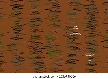 Light Green, Red vector background with polygonal style with circles. Glitter abstract illustration with spheres, triangular lines. Template for wallpapers.