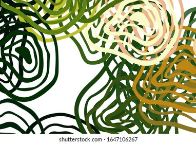 Light Green, Red vector background with lines. Modern gradient abstract illustration with bandy lines. The best colorful design for your business.