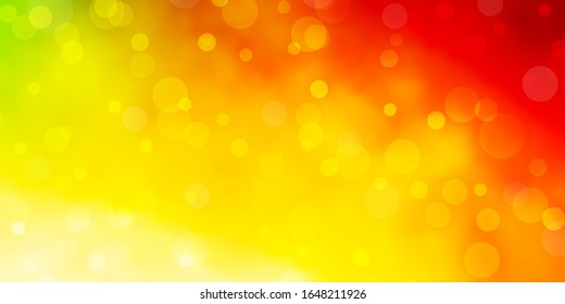 Light Green, Red vector background with spots. Abstract illustration with colorful spots in nature style. Pattern for booklets, leaflets.
