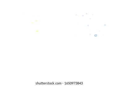 Light Green, Red vector background with Shining hearts. Decorative shining illustration with hearts on abstract template. Template for Valentine's greeting postcards.