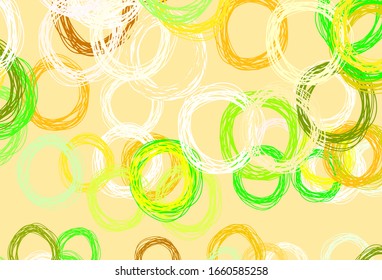 Light Green, Red vector background with bubbles. Illustration with set of shining colorful abstract circles. Pattern for beautiful websites.