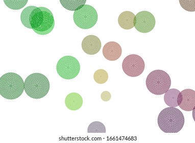 Light Green, Red vector background with spots. Modern abstract illustration with colorful water drops. Pattern for textures of wallpapers.