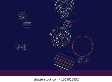 Light Green, Red vector background with spots. Blurred decorative design in abstract style with bubbles. Pattern for futuristic ad, booklets.