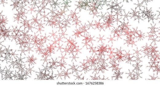 Light Green, Red vector background with wry lines. Colorful illustration in circular style with lines. Pattern for commercials, ads.