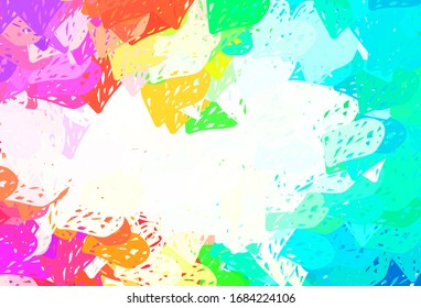 Light Green, Red vector background with hearts. Decorative design with hearts in simple style . Design for celebrating of Valentine Day.